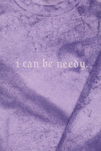 Load image into Gallery viewer, Ariana Grande - thank u, next - Purple Acid Wash Needy Sweatshirt
