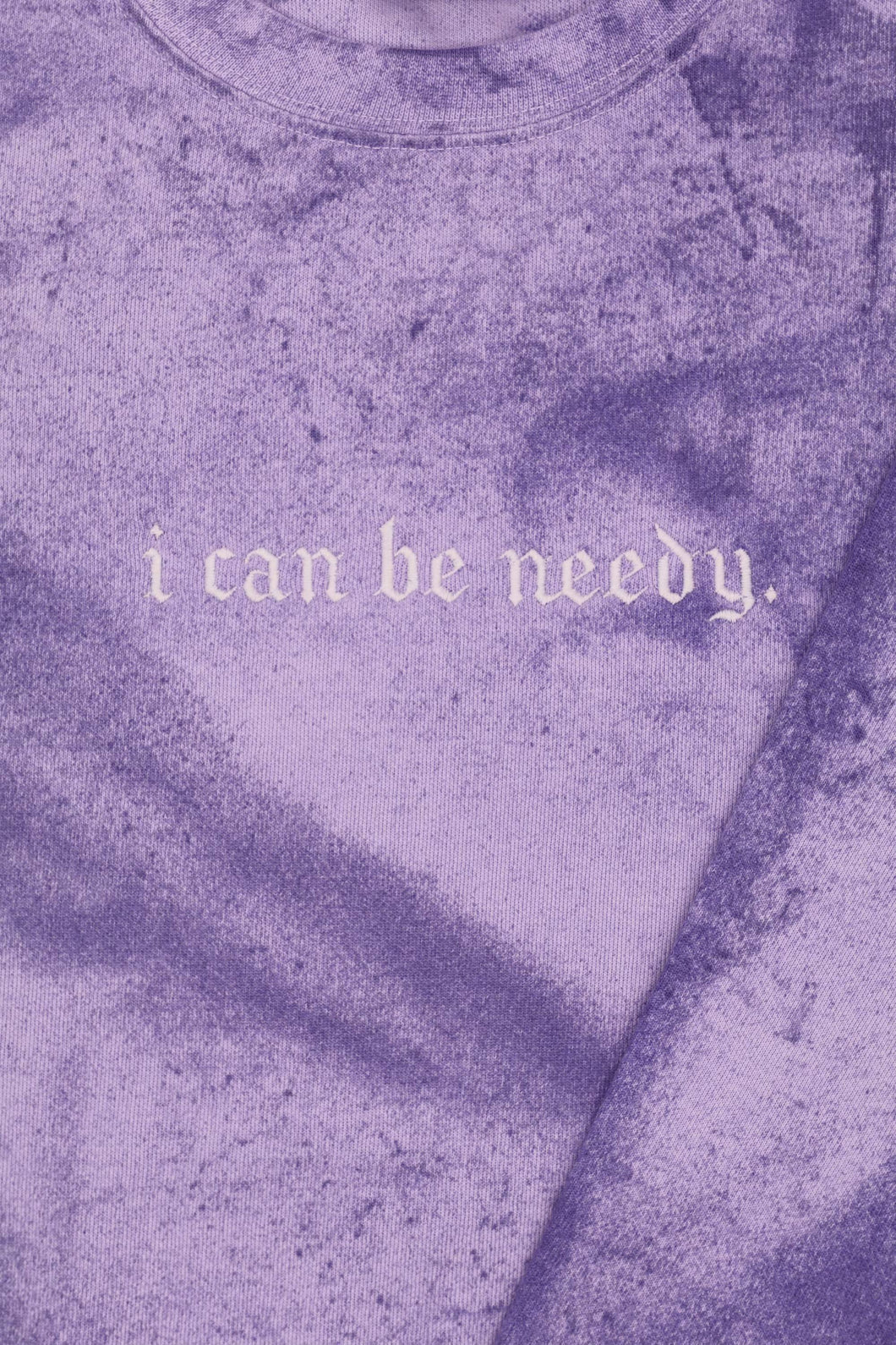 Ariana Grande - thank u, next - Purple Acid Wash Needy Sweatshirt