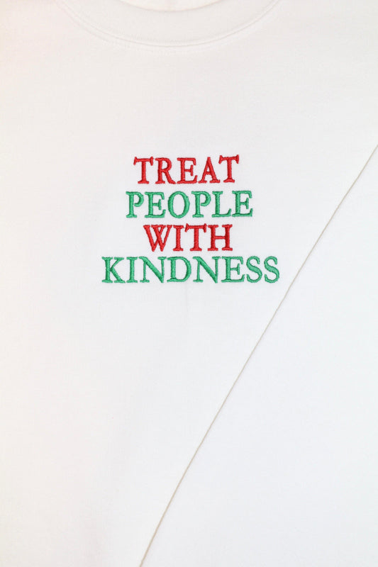 Harry Styles - Red & Green Treat People With Kindness Holiday Sweater - The Styles Shop Co.